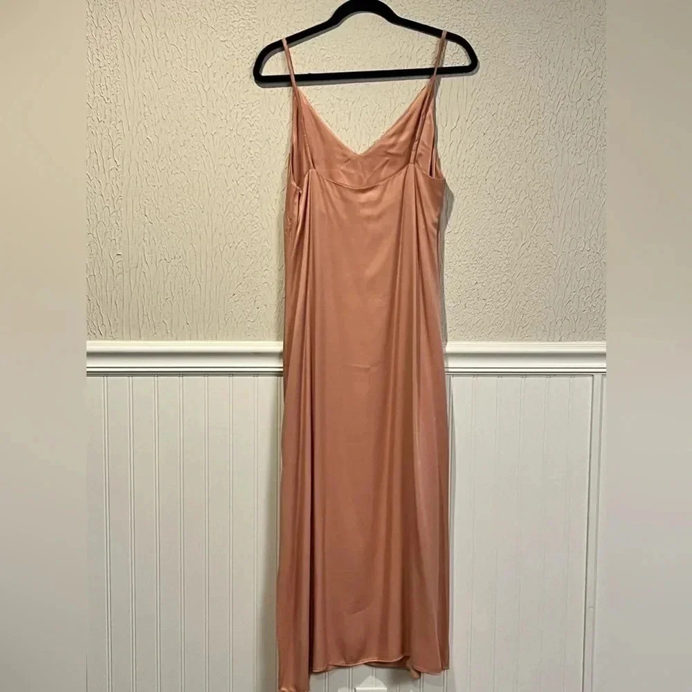 Mango MNG Blush Pink Midi or Maxi slip dress size small - Picture 5 of 16